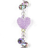 Electroplate Glass and Acrylic Rhinestone Beads Strands MAK-T011-07B-2