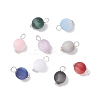 Resin Imitation Cat Eye Pendants PALLOY-JF04166-01-S-1