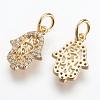 Brass Micro Pave Cubic Zirconia Charms ZIRC-G079-03-NR-3