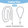 2Pcs 304 Stainless Steel Cuban Link Mobile Chains HJEW-PH02155-2