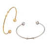 Fashion 304 Stainless Steel Cuff Bangles Torque Bangles BJEW-H473-01M-3