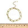 304 Stainless Steel Paperclip Chain Bracelets for Women LS-BJEW-Q040-02G-3
