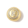 Rack Plating Brass & Cubic Zirconia Pendants KK-Z047-07G-K-RS-1