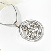 201 Stainless Steel Crystal Rhinestone Ring with Family Pendant Necklaces for Mother's Day Gift NJEW-P327-04P-A-3