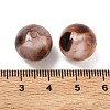 Opaque Acrylic Imitation Leopard Print Beads OACR-B052-10-3