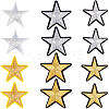 42Pcs 6 Styles Star Computerized Embroidery Cloth Iron on/Sew on Patches FIND-CP0002-14-1