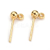 304 Stainless Steel Ball Post Stud Earring Findings X-STAS-Z035-01G-E-1