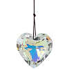 2Pcs Glass Heart Pendant Decorations HJEW-SP0001-22B-7