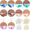 Two Tone Dangle Earrings DIY Making Kit DIY-OC0008-04-1