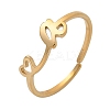 304 Stainless Steel Cuff Rings for Women RJEW-D285-01G-A-1