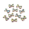 Electroplated Bowknot Resin Cabochons MRMJ-R128-16C-1