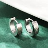 304 Stainless Steel Polishing Hoop Earrings EJEW-M106-01A-P-1
