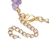 Starfish Synthetic Turquoise & Natural Mixed Gemstone Chip Beaded Bracelets for Women BJEW-JB11264-6
