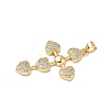Brass Micro Pave Cubic Zirconia Pendants KK-D426-24A-G-2
