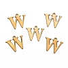 304 Stainless Steel Alphabet Charms STAS-H122-W-AB-2