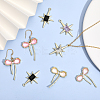 24Pcs 6 Styles Alloy Resin Pendants & Alloy Glass Pendants FIND-CA0007-40-4