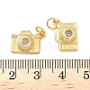 Brass Pave Cubic Zirconia Pendants KK-Z120-58A-G-3