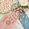 Printed Natural Wood European Beads WOOD-PH0002-79A-3