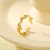 304 Stainless Steel Adjustable Open Cuff Rings for Women RJEW-Z089-04G-01-1
