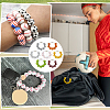 7Pcs Wood Sports Ball Beads Pendant Decoration HJEW-PH02177-5