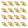 Brass Magnetic Clasps with Loops X-KK-D331-G-NF-2