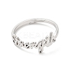 Non-Tarnish 304 Stainless Steel Word Adjustable Ring RJEW-L107-019P-2