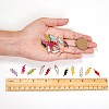 60Pcs 10 Colors Light Gold Plated Alloy Enamel Pendants sgENAM-SZ0001-33LG-7