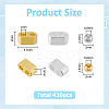 DIY Rectangle & Round Non-magnetic Synthetic Hematite & Brass Beads Jewelry Making Findings Kits DIY-HS0001-09-2