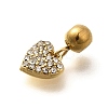 304 Stainless Steel Rhinestone Charms STAS-M109-12G-03-2