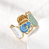 304 Stainless Steel Enamel Open Cuff Rings RJEW-L335-03B-G-3