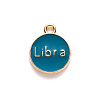 Alloy Enamel Pendants X-ENAM-S124-01B-05K-3