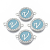 Alloy Enamel Links Connectors ENAM-TAC0003-01S-06V-2