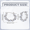 1 Pair Zinc Alloy Hoop Earrings EJEW-LP0003-66LG-2