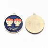 Alloy Enamel Pendants ENAM-S126-031D-RS-2