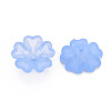 Transparent Frosted Acrylic Bead Caps X-MACR-S371-04A-2