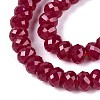 Lab Grown Red Corundum Beads Strands G-G106-A45-07-3