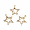 Alloy Rhinestone Pendants PALLOY-I217-19G-3