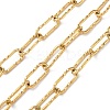 Ion Plating(IP) 304 Stainless Steel Textured Paperclip Chains CHS-G027-04G-1