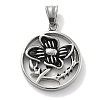 304 Stainless Steel Pendants STAS-Z098-17AS-1