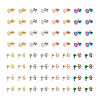 80Pcs 8 Style 304 Stainless Steel Stud Earring Findings STAS-PJ0001-40-2
