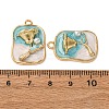 Alloy Enamel Flower Pendants ENAM-B028-41KCG-06-3