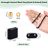 1 Strand Rectangle Natural Black Onyx(Dyed & Heated) Beads Strands G-NB0005-54B-2