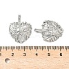 Brass Micro Pave Clear Cubic Zirconia Pendants X-KK-B139-01P-3