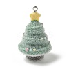 Christmas Flocky Opaque Resin Pendants LS-FIND-A058-01B-1