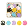 7 Colors Alloy Enamel Pendants ENAM-FS0002-05-1