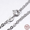 Anti-Tarnish Rhodium Plated 925 Sterling Silver Cable Chains Necklaces NJEW-M157-30C-20-2