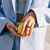 6Pcs 6 Style 201 Stainless Steel Engravable Grooved Finger Rings Set for Women RJEW-YS0001-02-9