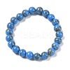Synthetic Turquoise(Dyed) Round Beaded Stretch Bracelets G-U005-01B-06-1