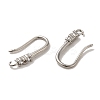 Rack Plating Brass Micro Pave Clear Cubic Zirconia Earring Hooks KK-A231-04P-2