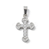 304 Stainless Steel Micro Pave Cubic Zirconia Pendants LS-STAS-Z107-08P-10-1
